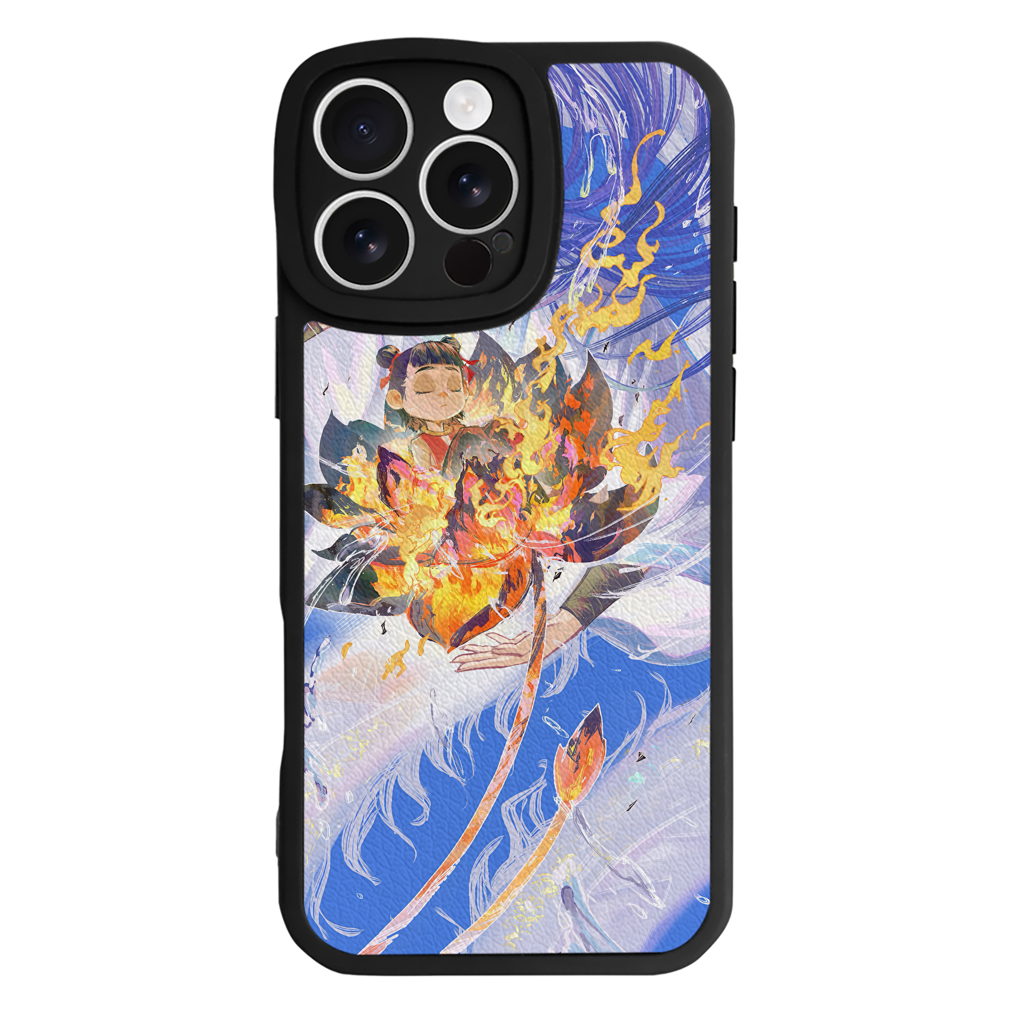 （画像用） Ne Zha 2 ナタ 魔童の大暴れ 【iPhone 16シリーズ対応】シリコンスマホケース（レザー調） 材質：シリコン